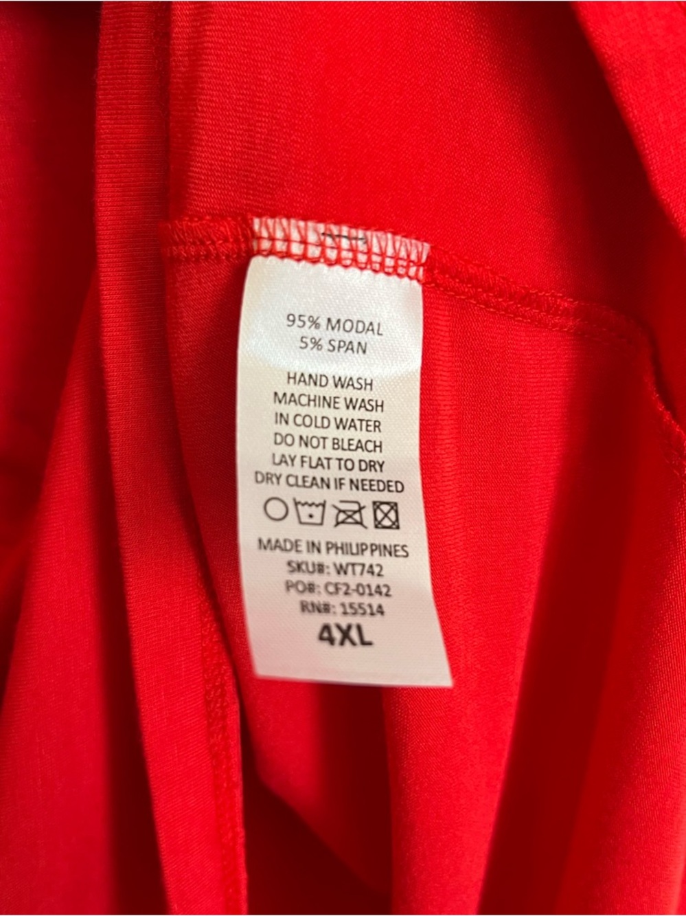 Premium Lock & Love | NWT Red Dolman Sleeve Draped Tunic - Picture 5 of 8